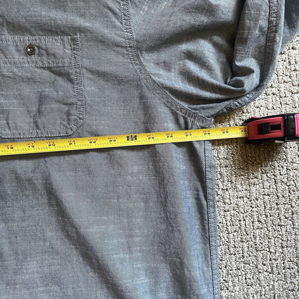 Wrangler Men's 3XL‎ Light Gray Long Sleeve Button-Down Cotton Shirt RN130274 - Picture 7 of 13
